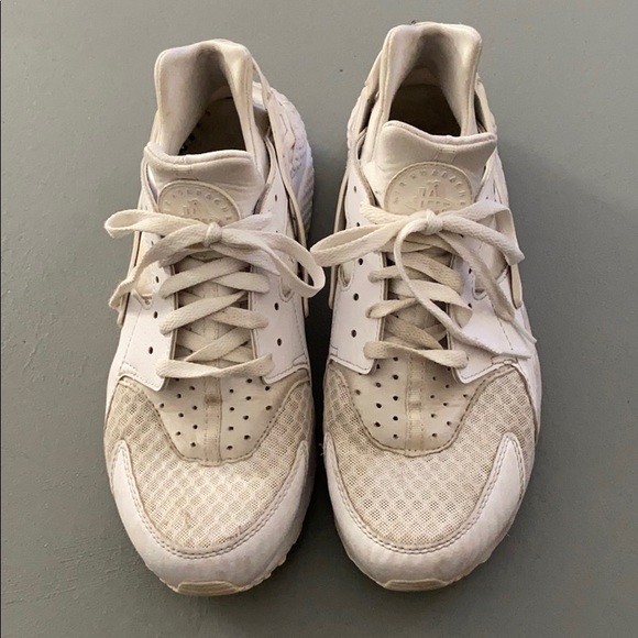 white huaraches dirty